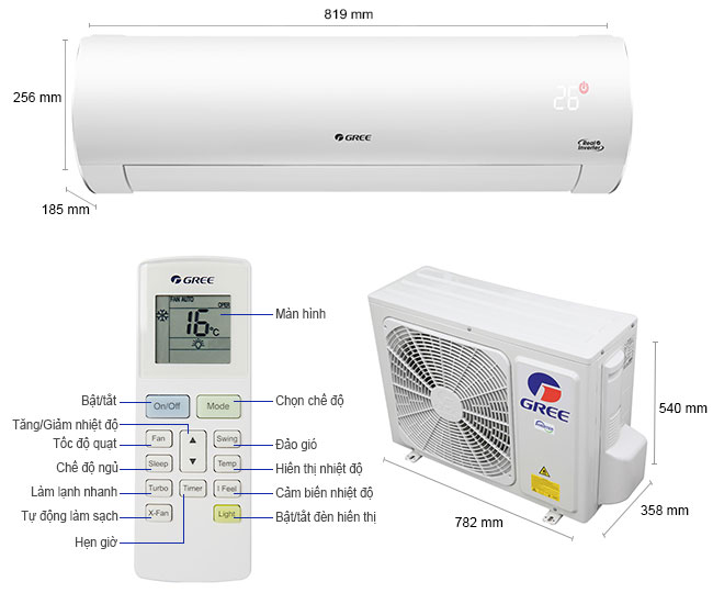 Máy lạnh Gree - Máy điều hòa Gree GWC09FB-K6D9A1W